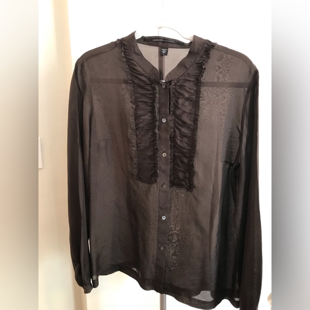 ISDA&Co silk pin tuck front blouse